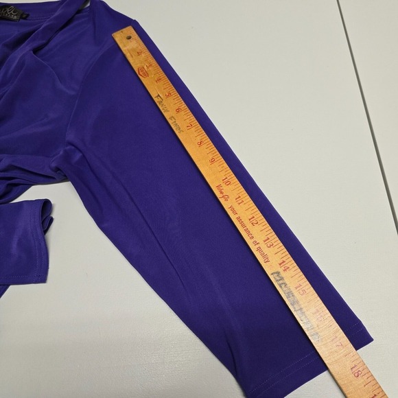 Sympli Womens Stretch Tunic Top Size 0G Purple Cutout Lagenlook Flowy Travelwear - Picture 9 of 11